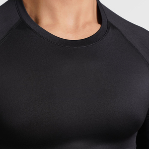 <b>Men</b> Polyester Spandex Material <b>Compression</b> T <b>Shirts</b> <b>for</b> Sale / <b>Men</b> Solid Color Short Sleeve <b>Compression</b> Blank T <b>Shirts</b> - Product Image 6