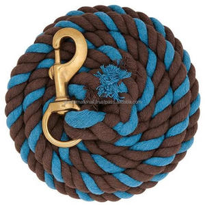 Poly Strong <b>Lead</b> <b>Rope</b> for Horses Durable Nylon Soft Touch with Customized Length and Changeable Solid Brass or Zinc Snap - Product Image 6