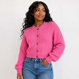 HMR Sisterhood Sorority Manufacturer Custom Women's Plus Size Knit <b>Cardigan</b> <b>Sweater</b> Embroidered Patchwork Long - Product Image 1
