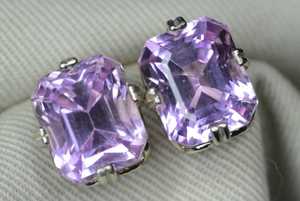 Certified Natural Kunzite Earrings Sterling <b>Silver</b> <b>Studs</b> Real Genuine Gemstone Jewelry Gift For Her Elegant Fine Jewelry - Product Image 2