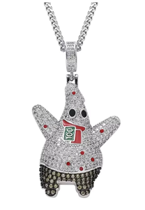Collar con Colgante de Moissanita en Forma de Cubo de Hielo, Chapado en Oro sobre Plata, para Regalo de Fiesta Hip Hop - Product Image 6