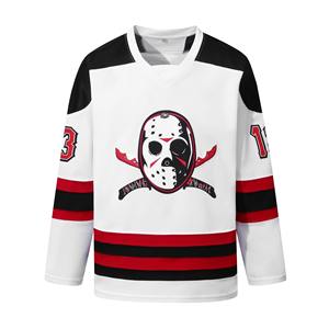 Camiseta de Hockey sobre Hielo Personalizada de Manga Larga con Cuello en V, Colorida, que Absorbe la Humedad, 100% Poliéster - Product Image 5