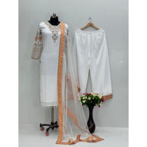Tenue de soirée pour femme Costume fantaisie avec ensemble élégant Plazzo et Dupatta - Product Image 3