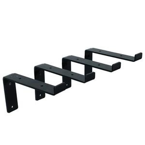 Set di 4 Supporti per Mensole Aperte in Metallo, Stile Rustico Industriale, 18,4 cm, per Montaggio a Parete, Resistenti, Fai-da-Te - Product Image 6