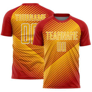 Hot Selling Sublimated Soccer Jersey Set Striped Design Crew Neck Short Sleeve Adult Teamwear Custom Design Soccer Uniform Set - Product Image 4