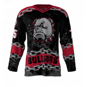 Camiseta de Hockey Unisex Transpirable de Poliéster con Diseño sin Botones y Gráficos Sublimados para Equipos Escolares y Universitarios - Product Image 1