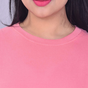 เสื้อสเวตเชิ้ตผ้าฝ้ายฟลีซสีพื้นปักลายดอกไม้สำหรับผู้หญิง แขนยาว บริการ OEM ODM ระบายอากาศได้ดี รับผลิตตามแบบ - Product Image 6
