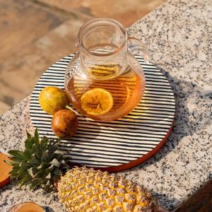 Plateau de service écologique en bois d'acacia, grand format, poli, avec compartiments, résistant au lave-vaisselle, idéal pour fêtes, idéal pour chips, sauces, fromages et desserts - Product Image 1