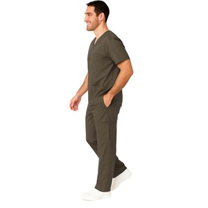 Unisex Classic White Cotton <b>Scrub</b> <b>Sets</b> with Jersey Fabric Needle Detection Professional Medical Nurse Uniform for Hospital Use - Product Image 3