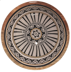 Tazón de madera de lujo de primera calidad con estampado de esmalte, para servir comida y frutas, diseño floral, color personalizable, para uso en el hogar, hoteles y fiestas. - Product Image 1