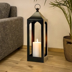 Factory Direct Trending Style Home and Outdoor Decorative <b>Black</b> Metal Candle Holder <b>Lantern</b> - Product Image 3