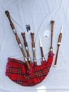 Custom Made Black Rose wood Scottish Highland Bagpipes Premium Quality Custom Logo Scottish Professional <b>Instruments</b> Bagpipes - Product Image 2