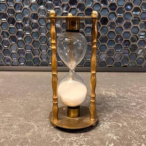 Vintage Handmade Brass Hourglass Sand Timer | Eco-Friendly Glass Sand <b>Clock</b> for Mindful Time Management Home Office Decor Gift - Product Image 4