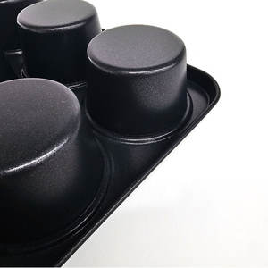 Non-stick PTFE Coated 6 Cup Muffin Pan Carbon Steel Durable <b>Baking</b> <b>Tray</b> Mould Oven Safe Food Safe Accessories Professional - Product Image 3