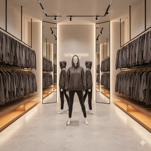 Sudadera con capucha pesada para hombre RANZIA OEM ODM personalizada con cremallera, lavado ácido desgastado, corte y costura, pedrería, impresión DTG - Product Image 6