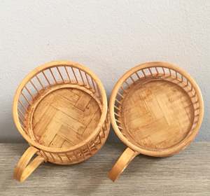 Portavasos de Bambú Tejido a Mano Ecológico, Precio Más Bajo, Accesorios de Comedor Naturales - Product Image 5