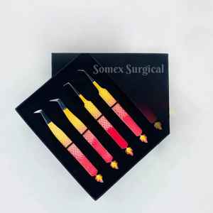 Pinzas de Alta Calidad con Punta de Fibra para Pestañas, de Acero Inoxidable y Almacenamiento en Múltiples Compartimentos, Pinzas para Injerto de Pestañas - Product Image 6