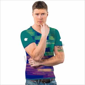 เสื้อยืดพิมพ์ลายขายส่งสำหรับผู้ชาย ผ้าฝ้าย 100% มีสินค้าในสต็อก เสื้อยืดผู้ชายผลิตจากโรงงาน ทรงหลวม - Product Image 1