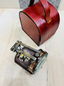 OLD WORLD TREASURE HANDICRAFTS Modern Brass <b>Desk</b> <b>Clock</b> with Leather Case & Wooden Stand Handmade and Portable - Product Image 4