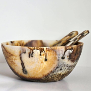 Bol en résine époxy transparente avec fleurs séchées, pièce décorative artisanale artistique pour la maison - Product Image 1