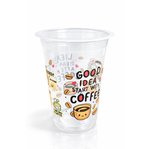 Aesthetic Medium-sized Polypropylene PP <b>Plastic</b> <b>Cup</b> Natural 16 Oz for Iced Coffee made in Indonesia - Product Image 1