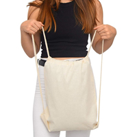 Sac à linge avec cordon de serrage pour vêtements d'adultes et courses, confortable à transporter, logo personnalisé imprimé, en vente