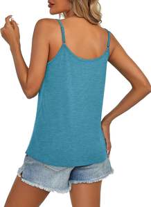 เสื้อกล้ามผู้หญิงถักจากโพลีเอสเตอร์ น้ำหนักเบา ระบายอากาศได้ดี เป็นมิตรกับสิ่งแวดล้อม แห้งเร็ว ทรงเข้ารูป ยืดหยุ่น ผ้าเนื้อนุ่ม - Product Image 6