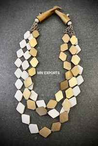 Collar Artesanal de Madera, Colgante de Madera Vintage, Joyería de Madera Orgánica - Product Image 6