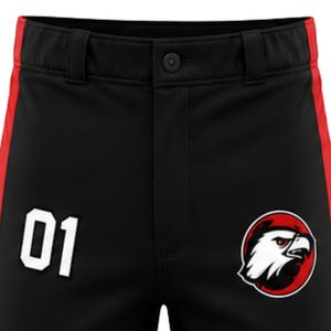 Ensemble de baseball noir et rouge – Maillot et pantalon de baseball personnalisés de qualité supérieure, uniforme de performance pour les sports d'équipe, vêtements pour l'entraînement et les matchs - Product Image 4