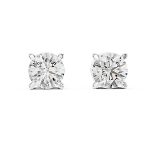 Pendientes de oro blanco de 14k con diamantes cultivados en laboratorio de corte redondo, joyería certificada GRA para mujeres a precio de mayorista. - Product Image 4