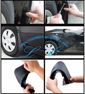 Guardabarros Elergrant para coche, guardabarros universal delantero y trasero pequeño, guardabarros para neumáticos, 320x210mm - Product Image 3