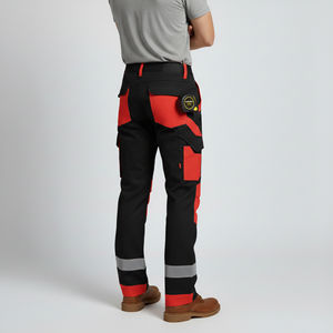 Nouveauté 2025 – Pantalon de travail réfléchissant 100 % coton pour homme, Classe 2, durable, bicolore, multi-poches, de sécurité, imperméable, avec LED - Product Image 5