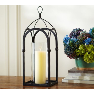 Lanterne à bougie en fer durable, couleur noire, pour la décoration d'intérieur, de mariage et de fêtes, lanternes suspendues et au sol, en solde - Product Image 5