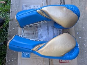 Gants de boxe professionnels en cuir sur mesure, fermeture à lacets, gants de sparring pour la boxe, gants d'entraînement pour le kickboxing - Product Image 2