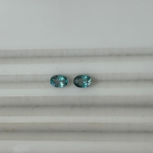 Par de Granidierita Azul Natural, Corte Ovalado, 6x4mm, 0.90Ct, Sin Tratar, de Madagascar, Gema Suelta, Color Intenso, Alta Calidad, Gema Fina Rara - Product Image 3