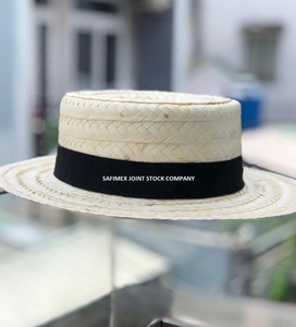 Wholesale Boater Straw Hat for Men with Custom Logo and <b>Band</b> Business & <b>Travel</b> Use Factory Direct From Vietnam - Product Image 1
