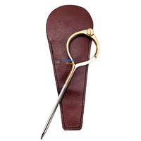Tanishka Export Modern Gold-Plated Brass Polish Divider Compass Leather Case 8-Inch Drafting Measuring Tool for Navigation