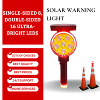 Feu de signalisation solaire premium SWLN8-HL - Portée 1000m, Profondeur 350mm, 3 modes de clignotement, Double alimentation, Protection IP66, LED réfléchissante diamant