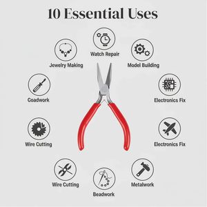 <b>Mini</b> Jewelry Making Pliers Set 4.5 Inch Stainless Steel Precision <b>Tools</b> <b>Kit</b> with Storage Case for DIY Craft Bracelet - Product Image 4