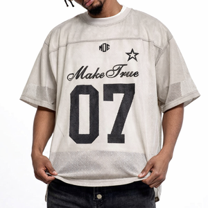 Camiseta de Fútbol Americano para Hombre, Transpirable, de Malla de Poliéster, Estilo Universitario, con Número Gráfico Personalizado, Proveedor OEM al por Mayor - Product Image 1