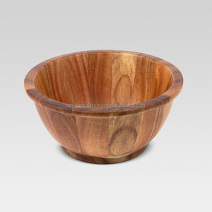 Pièce maîtresse de bol alimentaire en bois d'excellente qualité pour la décoration et les ornements de fournitures de fête dans des formes et des tailles personnalisées - Product Image 5