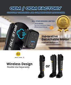 Masseur de jambes à 4 chambres, bottes de compression pneumatique intelligentes avec application, rechargeables sans fil, sur mesure, usine ODM AS ALL START - Product Image 4