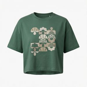 Camiseta Corta para Mujer en Oferta, Manga Corta, Tie Dye, Ropa Informal, Cuello Redondo, Camiseta Corta de Alta Calidad, a la Moda - Product Image 1