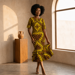 Tela Africana con Estampado de Cera, Algodón Ankara, Textil Tradicional Tribal Dashiki Kitenge, Cera Holandesa para Vestidos, Moda, Venta al por Mayor, Exportación - Product Image 2