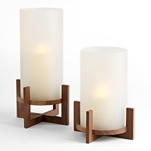 <b>Set</b> of 2 Wooden and Glass Decorative <b>Candle</b> Holder Home Decor New Design Unique Quality <b>Candle</b> Holder at Lowest Price - Product Image 2