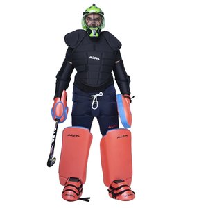 Eoin Winston Sports Field Hockey Goalkeeper Kit High Quality <b>Rebound</b> Standard Hockey Gloves with Leg Guard and Abdominal Guard - Product Image 3