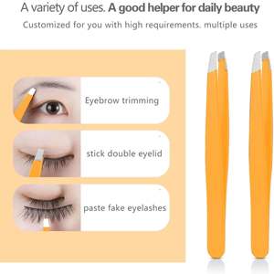 Pinzas de Acero con Alto Contenido de Carbono para Cejas, Kit para Eliminar Vello Facial, Vello Encarnado y Astillas, Apto para Mujeres y Hombres - Product Image 4