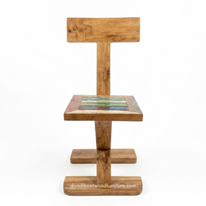 Handcrafted Unique Durable Indoor <b>Dining</b> <b>Chair</b> Reclaimed Boat Wood Eco-Friendly Original Color for Resort Home Villa Furniture - Product Image 2