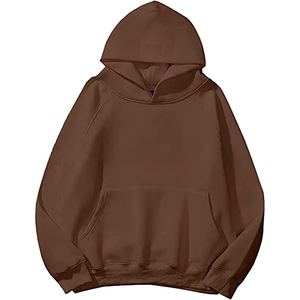 Sweat à capuche oversize pour femme, couleur unie, poche kangourou, manches longues, respirant, fabrication OEM ODM personnalisée - Product Image 3