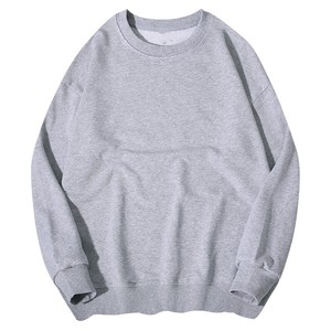 Custom Blue Womens Drop Shoulder Oversized Crewneck Fleece Sweatshirt Cozy Baggy Pullovers Wholesale Streetwear USA <b>UK</b> Europe - Product Image 6